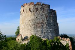 Rovine del castello di Divci nei pressi di Mikulov, Repubblica Ceca.  