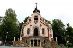 San Vladimiro, chiesa russo-ortodossa di Marianske Lazne (Repubblica Ceca). L'edificio religioso venne costruito per gli opsiti della cittadina termale nel primo XX° secolo - © ...
