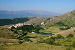 La piccola città di Santo Stefano di Sessanio, L'Aquila, Abruzzo. E' uno dei borghi più belli d'Italia. 
