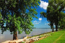 Uno scorcio del Mississippi Greenbelt Park a Memphis, Tennessee. Questo ampio parco alberato di 105 acri è uno degli spazi verdi preferiti dagli abitanti della città.
