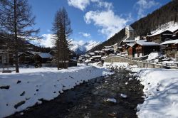 Scorcio del villaggio di Blatten in Svizzera, siamo nel Vallese