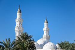 Uno scorcio della moschea di Quba nei pressi di Medina, Arabia Saudita. E' la prima moschea costruita nella storia dell'Islam: venne edificata da Maometto che posò la prima pietra ...