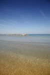 Uno scorcio della spiaggia di Cattolica, Emilia Romagna, lambita dalle acque dell'Adriatico.

