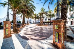 Uno scorcio di Plaza de Espana a Vejer de la Frontera, Andalusia, Spagna.
