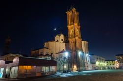 Scorcio notturno del centro di Galliate, Piemonte