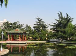 Uno scorcio panoramico della cittadina di Jinan, Cina. Jinan si trova circa 400 km a sud della capitale Pechino.
