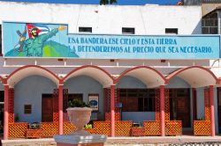 LAS TUNAS - DECEMBER 28:Fidel castro features on a large billboard in Las Tunas, Cuba on December 28th, 2012. Billboards of propaganda can be seen all around Cuba. - © Richard Cavalleri ...
