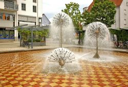Una fontana a Friedrichshafen, cittadina di 60.000 abitanti affacciata sulla riva settentrionale del Lago di Costanza - © Shevchenko Andrey / Shutterstock.com
