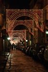 La festa di San Placido a Biancavilla in Sicilia: le luminarie.