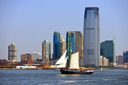 Skyline del New Jersey su Exchange Place, Stati Uniti d'America.
