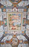 Soffitto decorato del Palazzo della Corgna a Castiglione del Lago, Umbria - Principale residenza dei della Corgna che dominarono Castiglione del Lago, il palazzo ducale venne concepito come ...