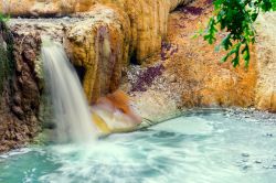 Sorgenti termali a Bagni San Filippo in Val D'Orcia, Toscana