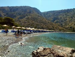 La spiaggia di Agios Nikolas è considerata una delle più belle dell'isola di Hydra, in Grecia.