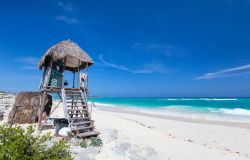 Spiaggia di sabbia bianca e Mare dei Caraibi a Cayo Largo, Cuba. A scoprirla nel 1494, in occasione del suo secondo viaggio verso queste terre, fu Cristoforo Colombo.


