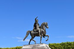 Statua equestre in bronzo di Luigi XIV° sulla "Promenade du Peyrou" a Montpellier, Francia. France. La scultura (1838) è opera di Pierre Cartellier e Louis Petitot.
