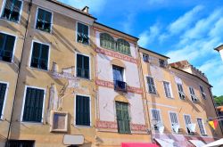 Storici palazzi nel borgo di Finalborgo, Liguria