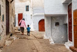 Strada nel centro storico del borgo di Tetouan in Marocco - © Boris Stroujko / Shutterstock.com