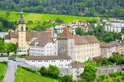 Svizzera: edifici storici di Chur (Coira), la città più antica del paese elevetico.