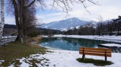 Terfens in Tirolo: il lago Weisslahn in inverno, siamo in Austria.