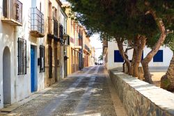 Una tipica viuzza dell'isola di Tabarca, Spagna. Passeggiando alla scoperta di quest'isolotto spagnolo se ne possono scorgere angoli pittoreschi - © Alex Tihonovs / Shutterstock.com ...