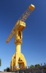 Titan, l'enorme gru gialla che accoglie i visitatori all'isola di Nantes, Francia.
