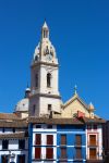 La torre campanaria della basilica di Santa Maria a Xativa, Valencia, Spagna. Conosciuto anche come La Seu, è il principale luogo di culto di questa località della Comunità ...