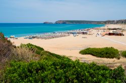 Torre dei Corsari la spiaggia della Costa Verde vicino ad Arbus, in Sardegna