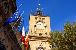 Torre dell'Orologio ad Aix-en-Provence, Francia - Particolare della Torre dell'Orologio astronomico che rappresenta le quattro stagioni: si tratta di uno dei monumenti imperdibili di ...