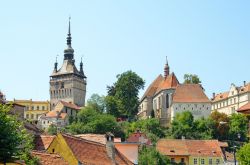 La torre dell'orologio nel centro di Sighisoara, Transilvania - © Tatiana Volgutova - Fotolia.com