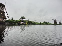 Tour battello a Kinderdijk, Olanda.