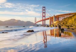 Tour nel nord della California, baker beach e il Golden Gate vicino a San Francisco