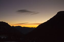 Tramonto dai dintorni di Tesero in direzione dell'Alpe di Pampeago