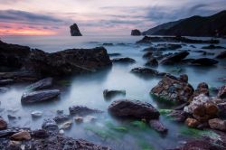 Tramonto in spiaggia a Nebida, Sardegna occidentale