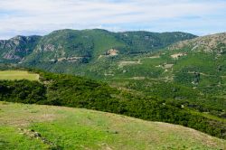 Un bel paesaggio naturale di Cap Corse nei pressi di Rogliano, Corsica. Cap Corse è una penisola di rara bellezza che si prolunga nel cuore del Tirreno con i profumi e i colori della ...