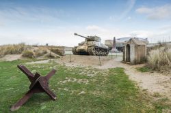 Un carroarmato a Utah Beach, una delle spiagge dello sbarco in Normandia