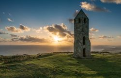 Un faro sull'Isola di Wight in Inghilterra