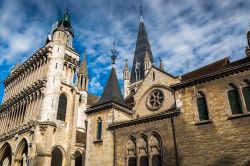 Un particolare architettonico della chiesa di Notre-Dame di Digione, Francia.
