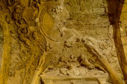 Un paticolare architettonico del centro storico di Guardiagrele, borgo in provincia di Chieti, in Abruzzo