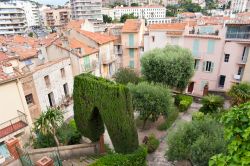 Un piccolo giardino nel centro storico di Cannes, Francia. Alcuni angoli nascosti dell'elegante e celebre cittadina della Costa Azzurra ospitano giardini e parchi privati.

