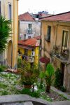 Un piccolo giardino tra le case di Eboli in Campania
