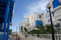 Un quartiere residenziale nella cittadina di Gammarth in Tunisia, uno dei sobborghi della capitale Tunisi