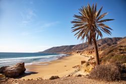 Un suggestivo paesaggio naturale a Taghazout, nei pressi di Agadir, Marocco.
