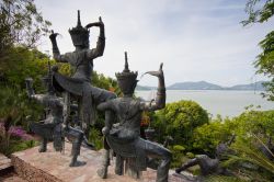 Un suggestivo panorama della città portuale di Songkhla, Thailandia del Sud.
