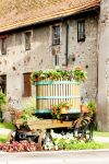 Un torchio da vino nel villaggio di Chatenois, Alsazia (Francia).

