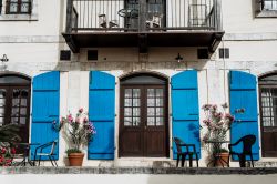 Un tradizionale edificio nel centro del villaggio di Lania, isola di Cipro. Questo borgo avrebbe preso il nome da Lana, figlia del dio greco del vino e del piacere Dioniso.

