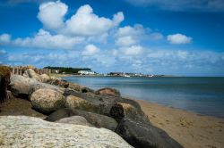 Un tratto della costa orientale della spiaggia sull'isola di Sylt, Germania.

