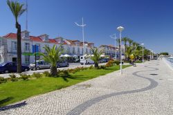 Un tratto della passeggiata di Vila Real de Santo Antonio, Portogallo.

