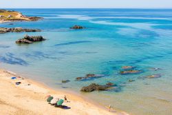 Un tratto della spiaggia di Arbus, Sardegna. E' una delle mete turistiche più apprezzate di tutta la Sardegna grazie al suo incredibile ecosistema.



