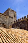 Un tratto delle mura di Carmona, Spagna. Questa cittadina dall'aspetto tipicamente moresco è situata nella Comunità Autonoma dell'Andalusia.
