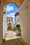 Un vicolo nel centro di Presicce in Salento, Puglia